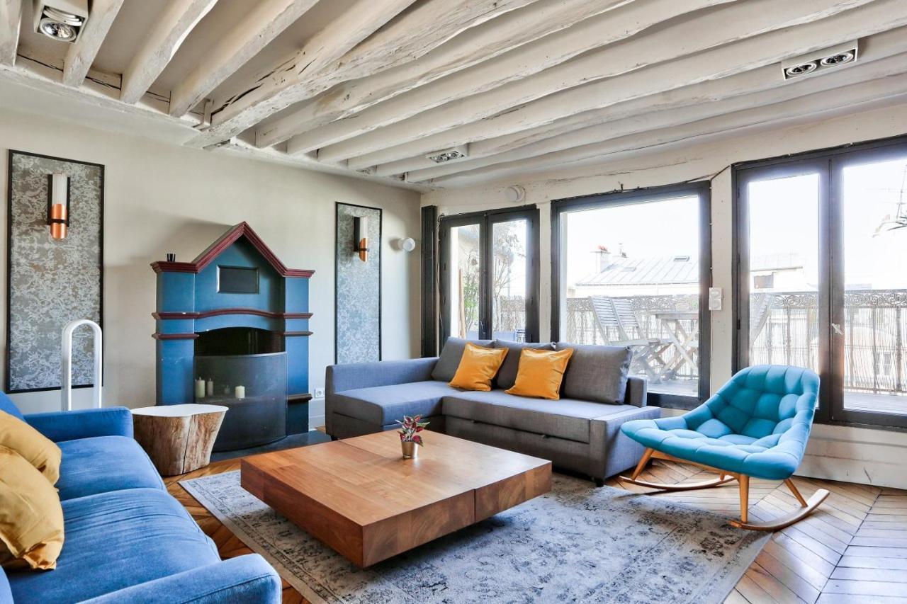 Le Marais Superb Apartment Terrace Paris Free Netflix מראה חיצוני תמונה